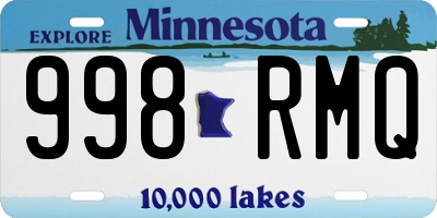 MN license plate 998RMQ