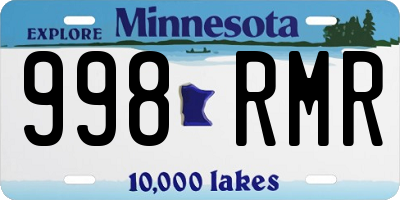 MN license plate 998RMR