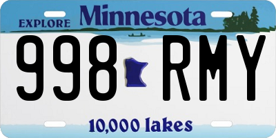 MN license plate 998RMY