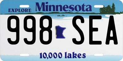 MN license plate 998SEA