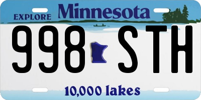 MN license plate 998STH