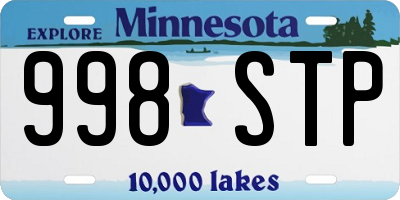 MN license plate 998STP