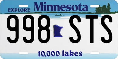 MN license plate 998STS