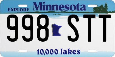 MN license plate 998STT