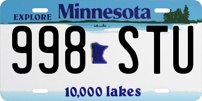 MN license plate 998STU