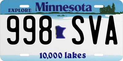 MN license plate 998SVA