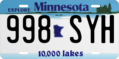 MN license plate 998SYH
