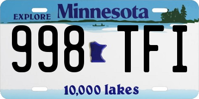 MN license plate 998TFI