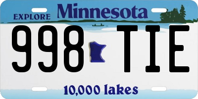 MN license plate 998TIE