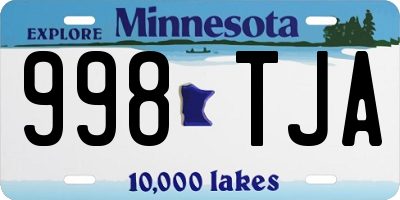 MN license plate 998TJA