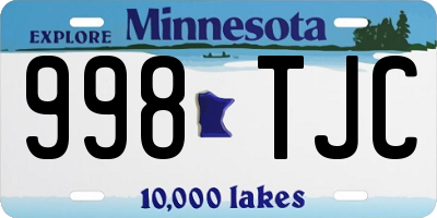 MN license plate 998TJC