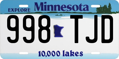 MN license plate 998TJD