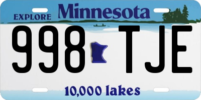 MN license plate 998TJE
