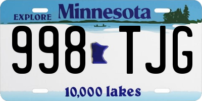 MN license plate 998TJG