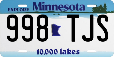 MN license plate 998TJS