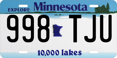 MN license plate 998TJU