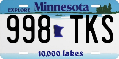 MN license plate 998TKS