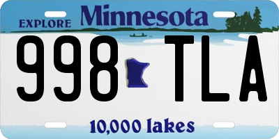 MN license plate 998TLA