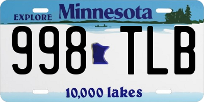 MN license plate 998TLB