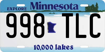 MN license plate 998TLC