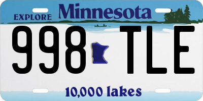 MN license plate 998TLE