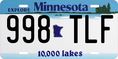 MN license plate 998TLF