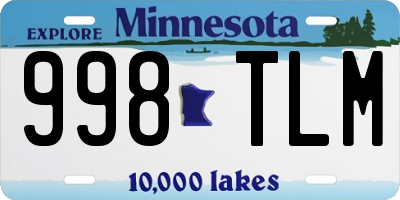MN license plate 998TLM