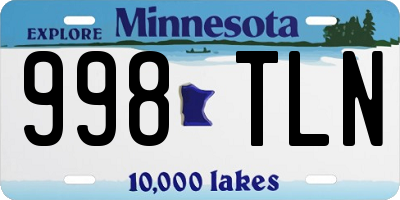 MN license plate 998TLN