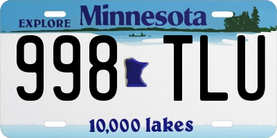 MN license plate 998TLU