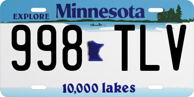 MN license plate 998TLV