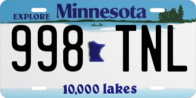 MN license plate 998TNL