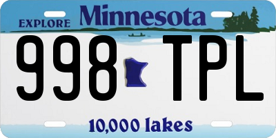 MN license plate 998TPL