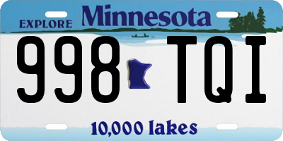 MN license plate 998TQI