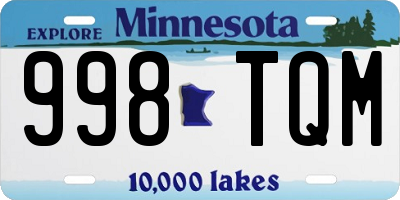MN license plate 998TQM