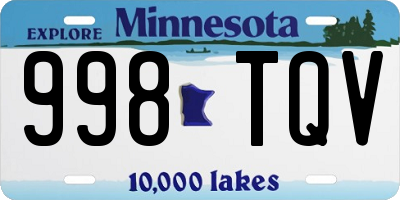 MN license plate 998TQV