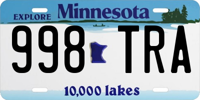 MN license plate 998TRA
