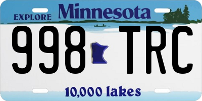 MN license plate 998TRC