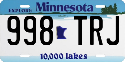 MN license plate 998TRJ