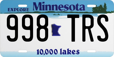 MN license plate 998TRS