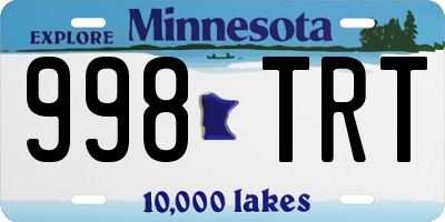 MN license plate 998TRT