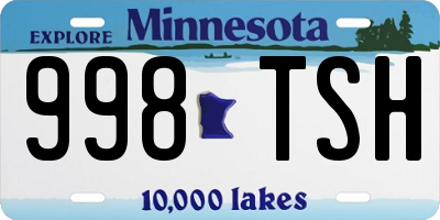 MN license plate 998TSH