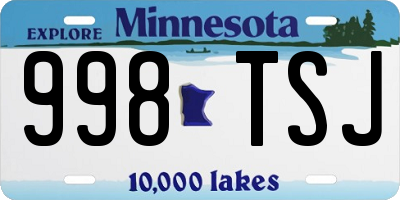 MN license plate 998TSJ