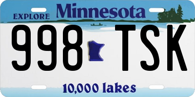MN license plate 998TSK