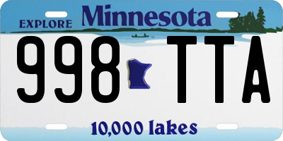 MN license plate 998TTA