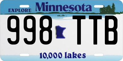 MN license plate 998TTB