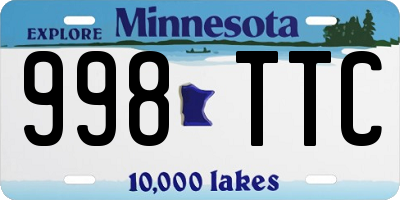 MN license plate 998TTC