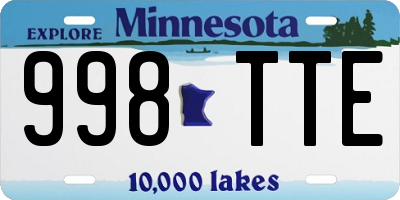 MN license plate 998TTE