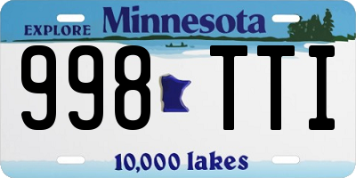 MN license plate 998TTI