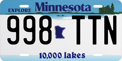 MN license plate 998TTN