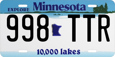 MN license plate 998TTR